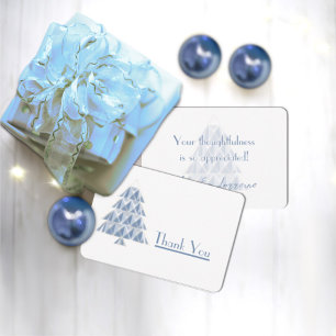 Carte de remerciements bleu Joyoux Noel