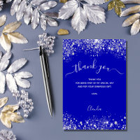 Bleu royal paillettes argent scintille écriture