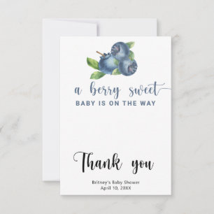 Carte De Remerciements Bleuets doux