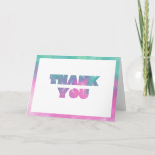 Carte de remerciements bloc aquarelle