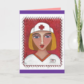 Carte De Remerciements Blonde RN - notes de remerciement pour les infirmi