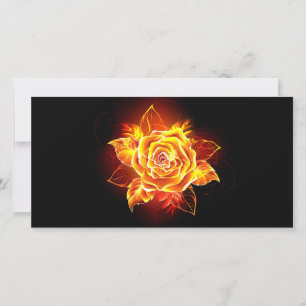 Carte De Remerciements Blooming Fire Rose