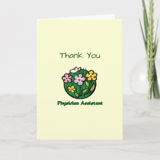 Carte de remerciements Blooms de l'adjoint médical
