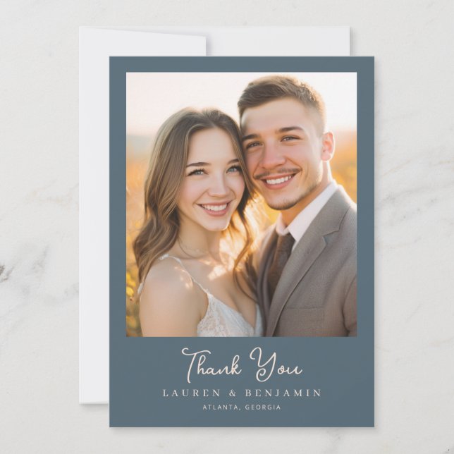 Carte De Remerciements Blossom and Vow Wedding (Devant)