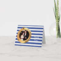 Blue and White Nautical Port Hole Frame Wedding