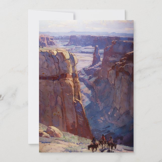 Carte De Remerciements « Blue Canyon » par Edgar Payne (Devant)