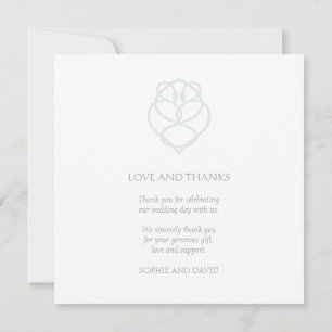 Carte De Remerciements Blue Celtic Irish Swan Love Knot Photo Mariage
