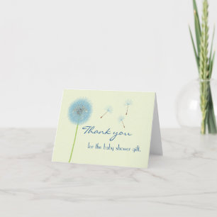 Carte De Remerciements Blue Dandelion Thank You Card