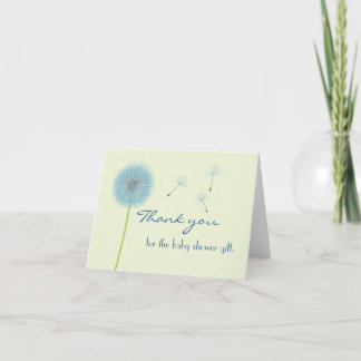 Carte De Remerciements Blue Dandelion Thank You Card