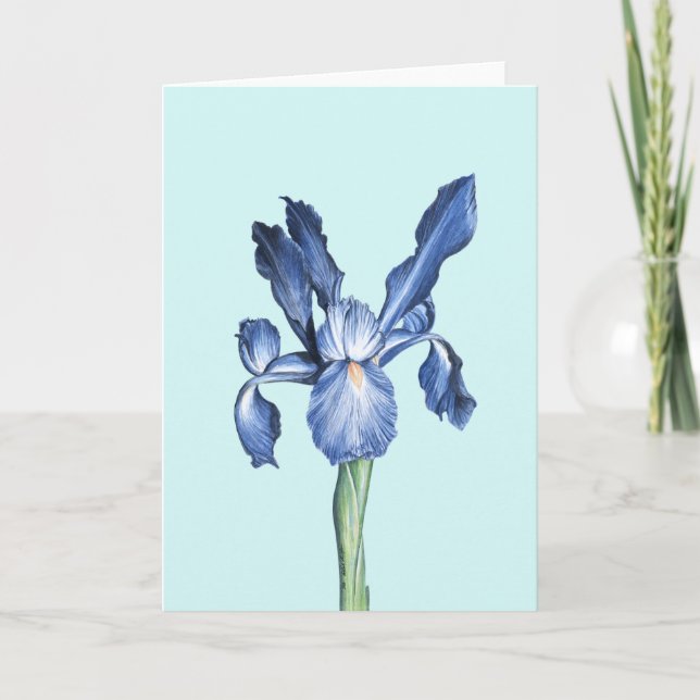 Carte De Remerciements Blue Dutch Iris - (Devant)