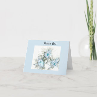 Carte De Remerciements Blue Floral Thank You Card