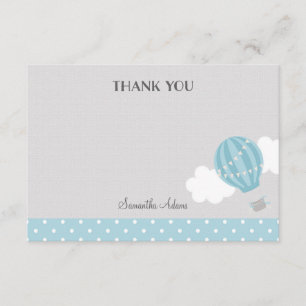 Carte de remerciements Blue Hot Air