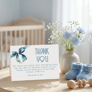 Carte De Remerciements Blue Jean Baby Books For Baby Enclosure Card