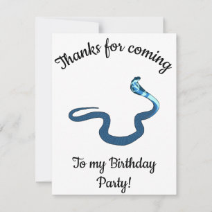 Carte De Remerciements Blue King Cobra Joyeux Anniversaire