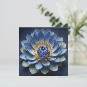 Carte De Remerciements Blue Lotus Fleur Spirituel Zen Art Personnalisé