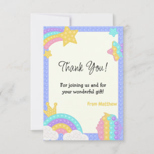 Carte De Remerciements Blue Pop It Fidget