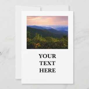 Carte De Remerciements Blue Ridge Mountains Vue Pittoresque pour les amat