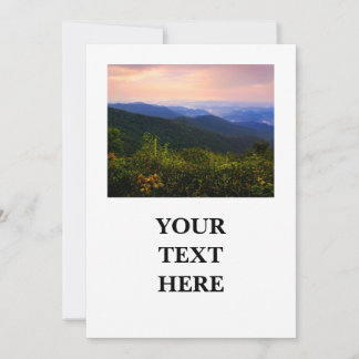 Carte De Remerciements Blue Ridge Mountains Vue Pittoresque pour les amat
