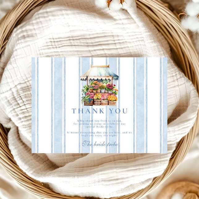 Carte De Remerciements Blue She's off the Market Fête des mariées (Créateur téléchargé)