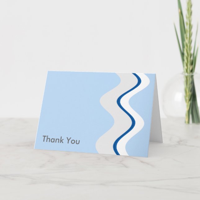 Carte De Remerciements Blue Wave (Devant)