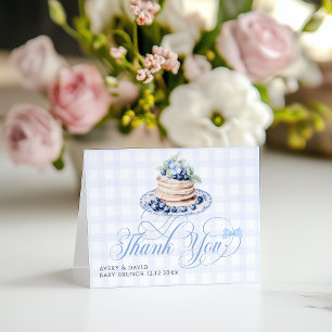 Carte De Remerciements Blueberry Pancake Baby Brunch Baby shower Garçon