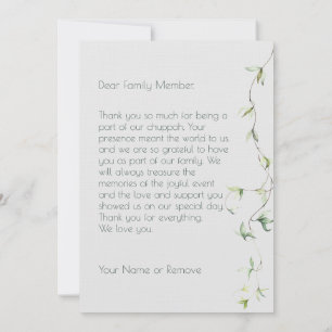 Carte De Remerciements Blush & Green Spring Juif Hébreu Chuppah do-it-you