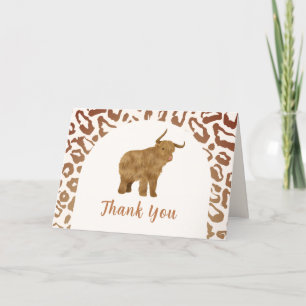 Carte De Remerciements Boho Arch Saint-Vache Baby shower occidental