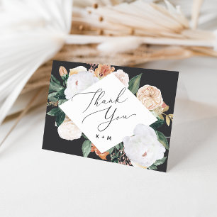 Carte De Remerciements Boho Blooms Floral géométrique