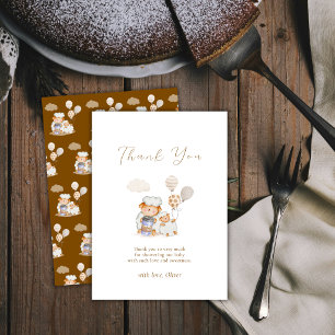 Carte De Remerciements Boho Café Maman Mouton Ballon Café Baby shower