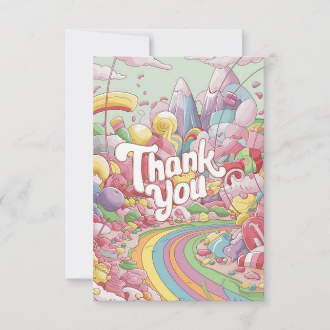 Carte De Remerciements Boho Candyland (Devant)