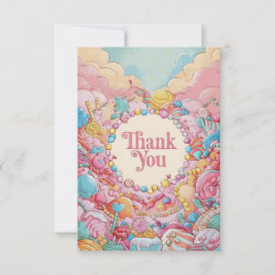 Carte de remerciements Boho Candyland modifiable