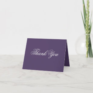 Carte De Remerciements Boho Chic Dusty Purple Classic Script Élégant