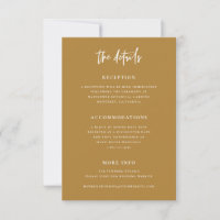 Boho Details Enfermer Card Info Mariage C103