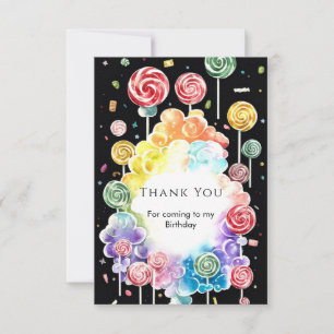 Carte De Remerciements Boho Féérique Anniversaire Candyland