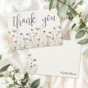 Carte De Remerciements Boho Fleur Sauvage