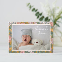 Boho Floral moderne Deux Baby showers photo Messag