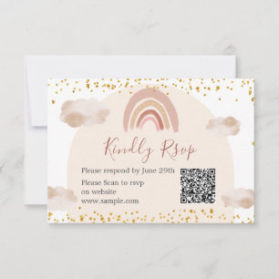 Carte De Remerciements Boho Rainbow n'est-elle pas magnifique QR