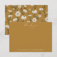 Boho Rustique Floral Jaune Mariage Personnalisé No