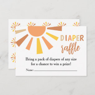 Carte De Remerciements Boho Sunshine Baby shower tombole de couche