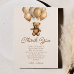 Carte De Remerciements Boho Teddy Bear Beary Premier anniversaire fête<br><div class="desc">C'est un Carte de remerciements de fête d'anniversaire de la béarade d'ours en peluche de Boho !</div>