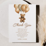 Carte De Remerciements Boho Teddy Bear Beary Premier anniversaire fête<br><div class="desc">C'est un Carte de remerciements de fête d'anniversaire de la béarade d'ours en peluche de Boho !</div>