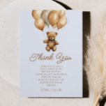 Carte De Remerciements Boho Teddy Bear Beary Première fête d'anniversaire<br><div class="desc">C'est un Carte de remerciements de fête d'anniversaire de la béarade d'ours en peluche de Boho !</div>