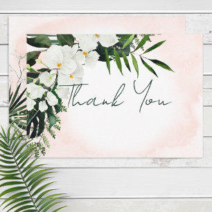 Carte De Remerciements Boho Tropical Blush Watercolor Mariage