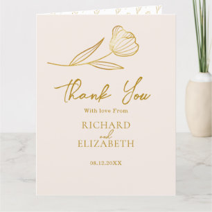 Carte De Remerciements Boho végétal Mariage minimal