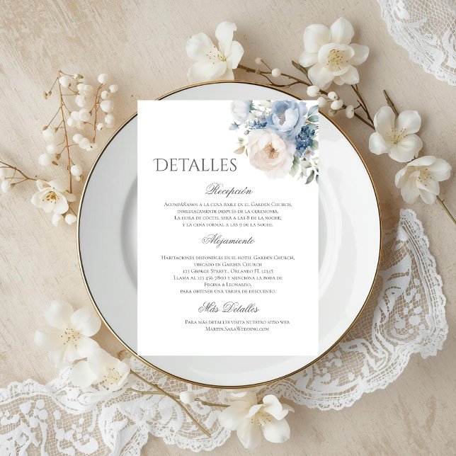 Carte De Remerciements Boho Wedding Details in Spanish (Créateur téléchargé)