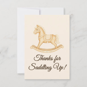 Carte De Remerciements Boho Western Rocking Horse Baby shower
