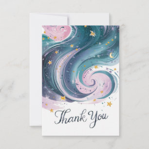 Carte De Remerciements Boho Whimsical Starry Celestin