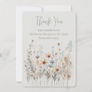 Carte De Remerciements Boho Wildflower