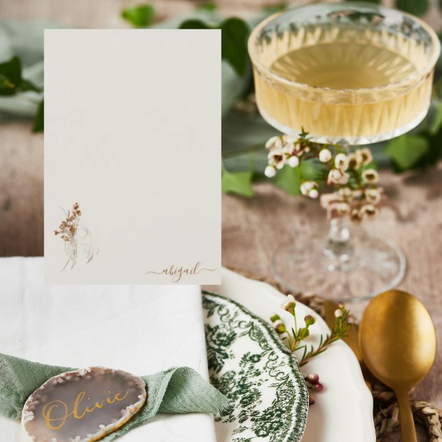 Carte De Remerciements Boho Wispy Floral personnalisé vierge douche (Créateur téléchargé)