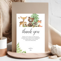 Boho Woodland Animaux Baby shower rustique